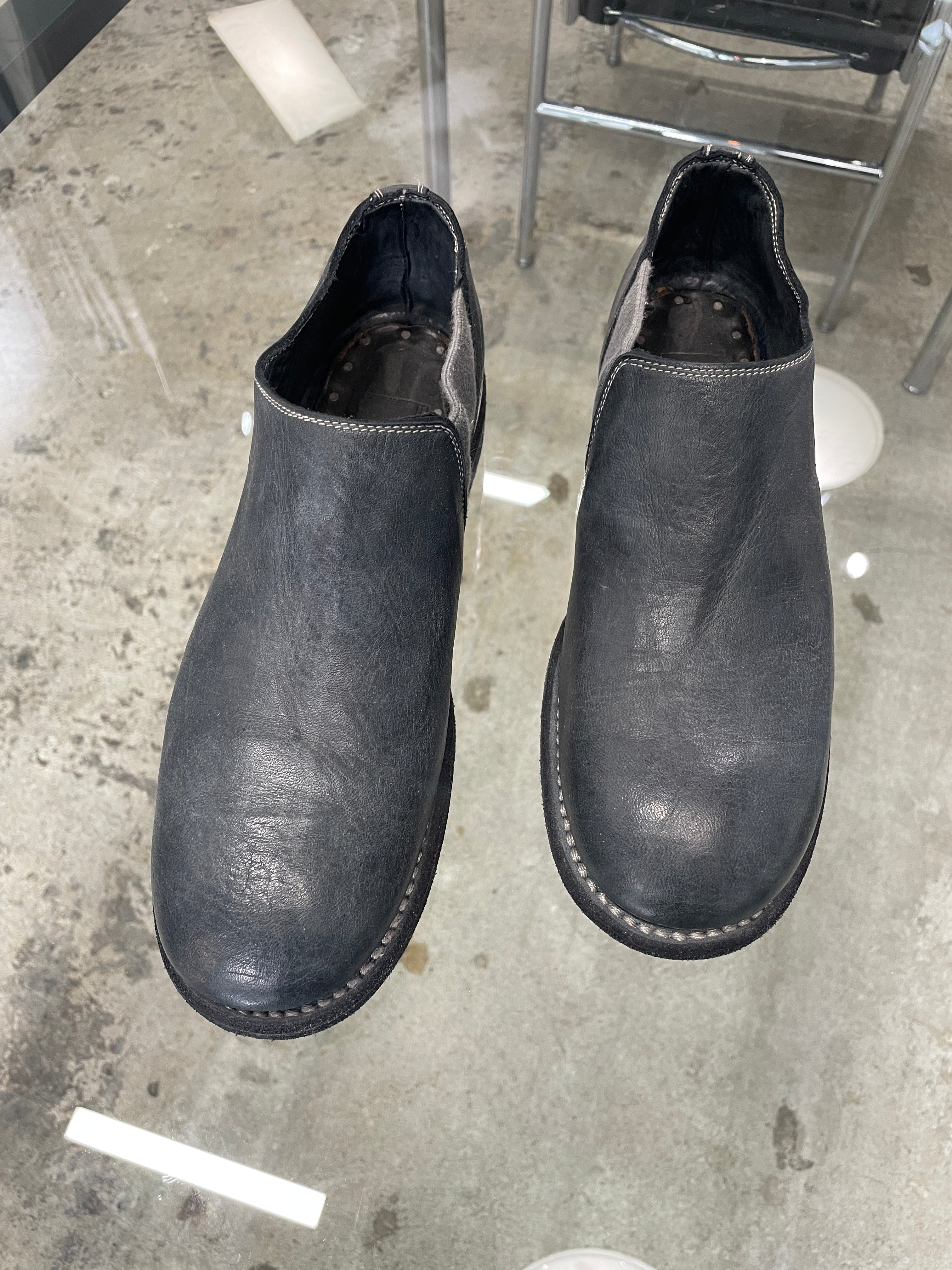 GUIDI : 990E HORSE FULLGRAIN,LINED SLIP ON,SOLE LEATHER
