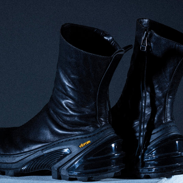 p|p : PP-001 OVER LOCK SIDE ZIP BOOTS_MARYAM HORSE FRONT