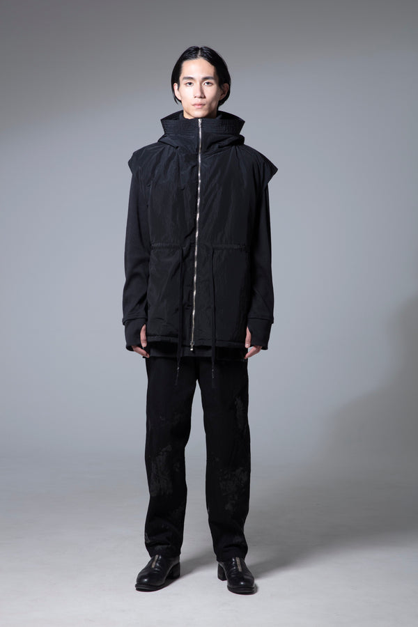 prasthana : chillbuster sleeve less parka SHORT