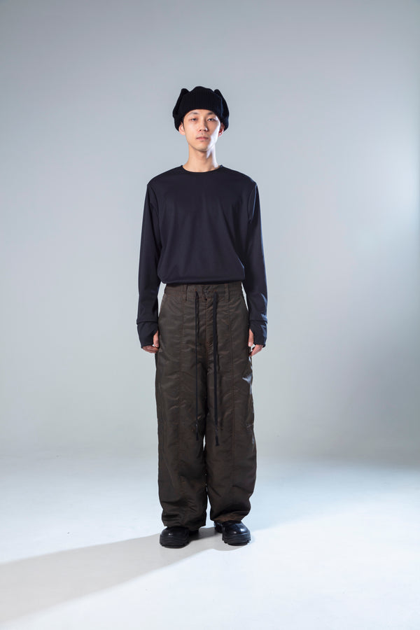 ※2025.9/上旬入荷予定 prasthana : pigment nylon knee tuck baggy