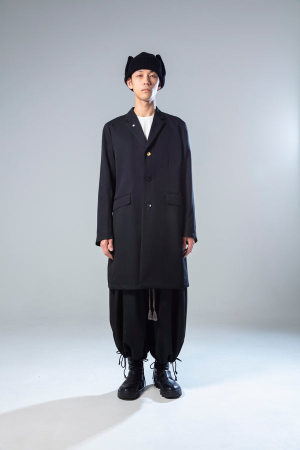 prasthana : LC5 mid length coat A_WOOL GABARDINE