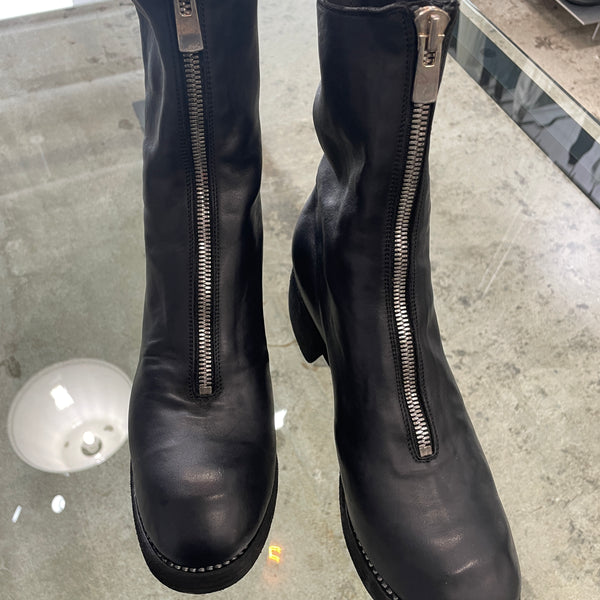 GUIDI 41 PL2 超レアモデル グイディ GUIDI PL2 Long Front Zip Boots Double Sole （Black