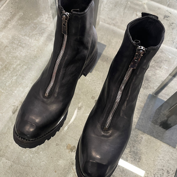 GUIDI : PL1V HORSE FULL GRAIN,FRONT ZIP BOOTS,SOLE RUBBER