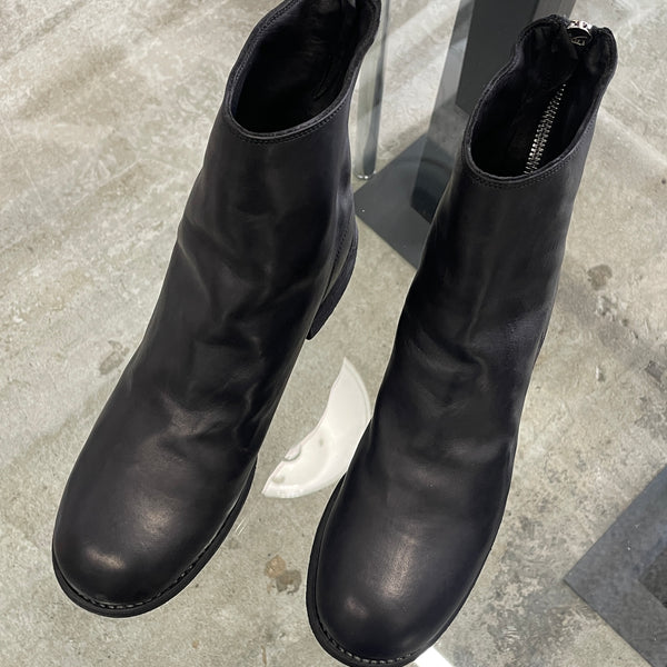 GUIDI : 796 HORSE FULL GRAIN,LINED BACK ZIP BOOTS,SOLE LEATHER