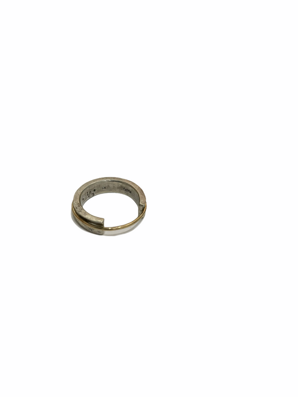 iolom : GROOVE LAYER RING SILVER950+K10 [io-01-191]