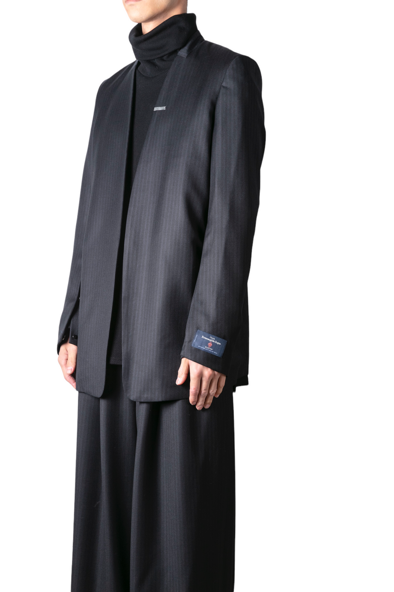 prasthana : LC1 lapel less jacket [ERMENEGILDO ZEGNA FABRIC